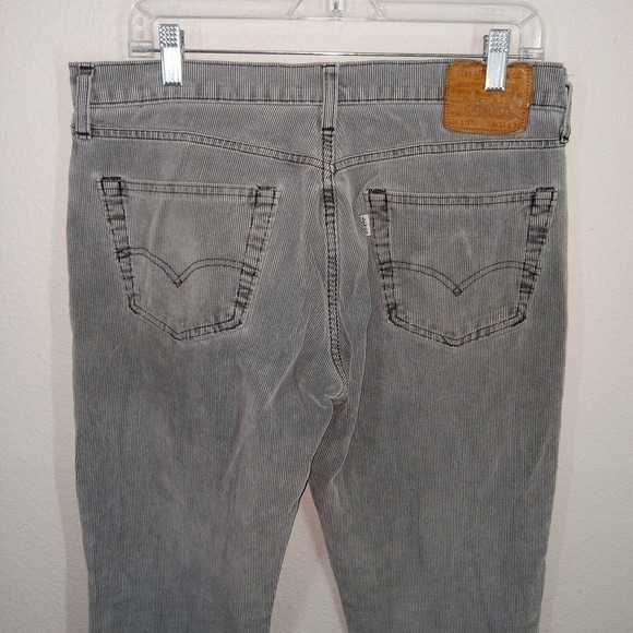 Levis Premium 511 Slim Fit Size 36 x 31 Corduroy Pants Gray Preppy - Picture 1 of 9